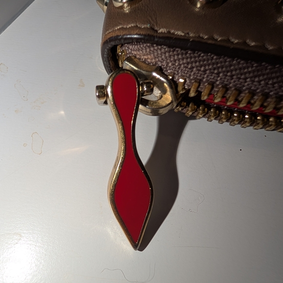 Authentic Christian Louboutin Small Panettone Zip-Around Coin Wallet & Key Ring - Picture 5 of 9